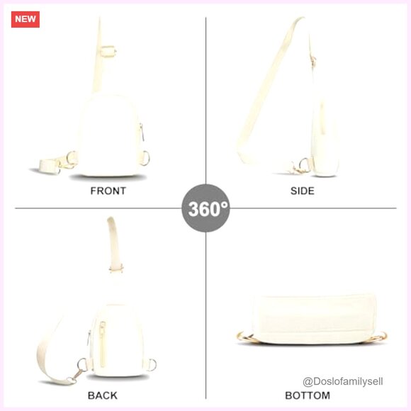 Small Sling Crossbody Bag Waterproof Polyester Adjustable Strap Travel - Picture 6 of 6